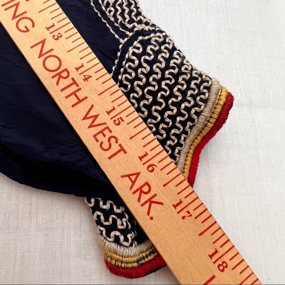 Johnny Was Peyton Blouse Women's S Colorful Embroidered Blue Rayon Boho V-neck - Picture 11 of 11